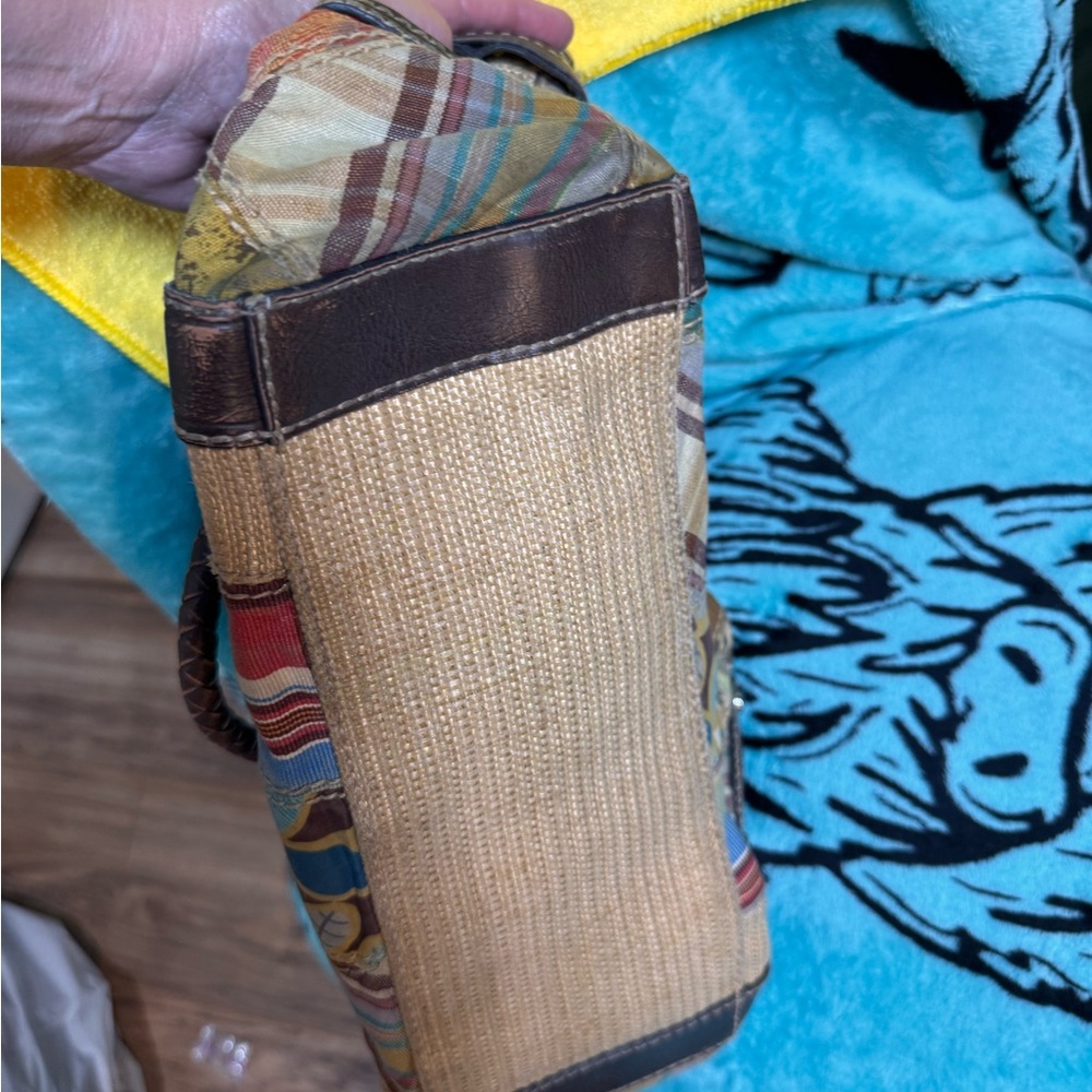 Fossil Patchwork Multi-Color Shoulder Bag with Br… - image 6